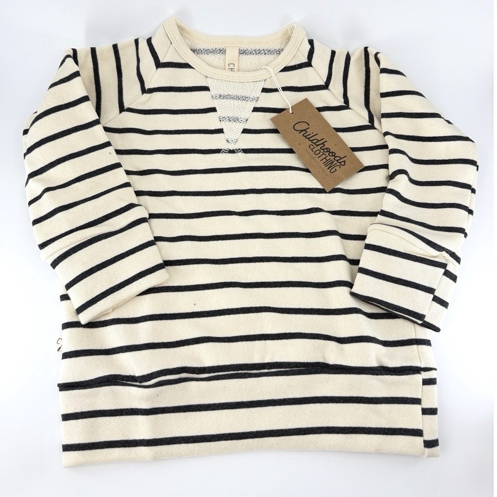 Childhoods Clothing‎ Pullover Crew Breton Stripe Toddler Sweatshirt 4T NWT